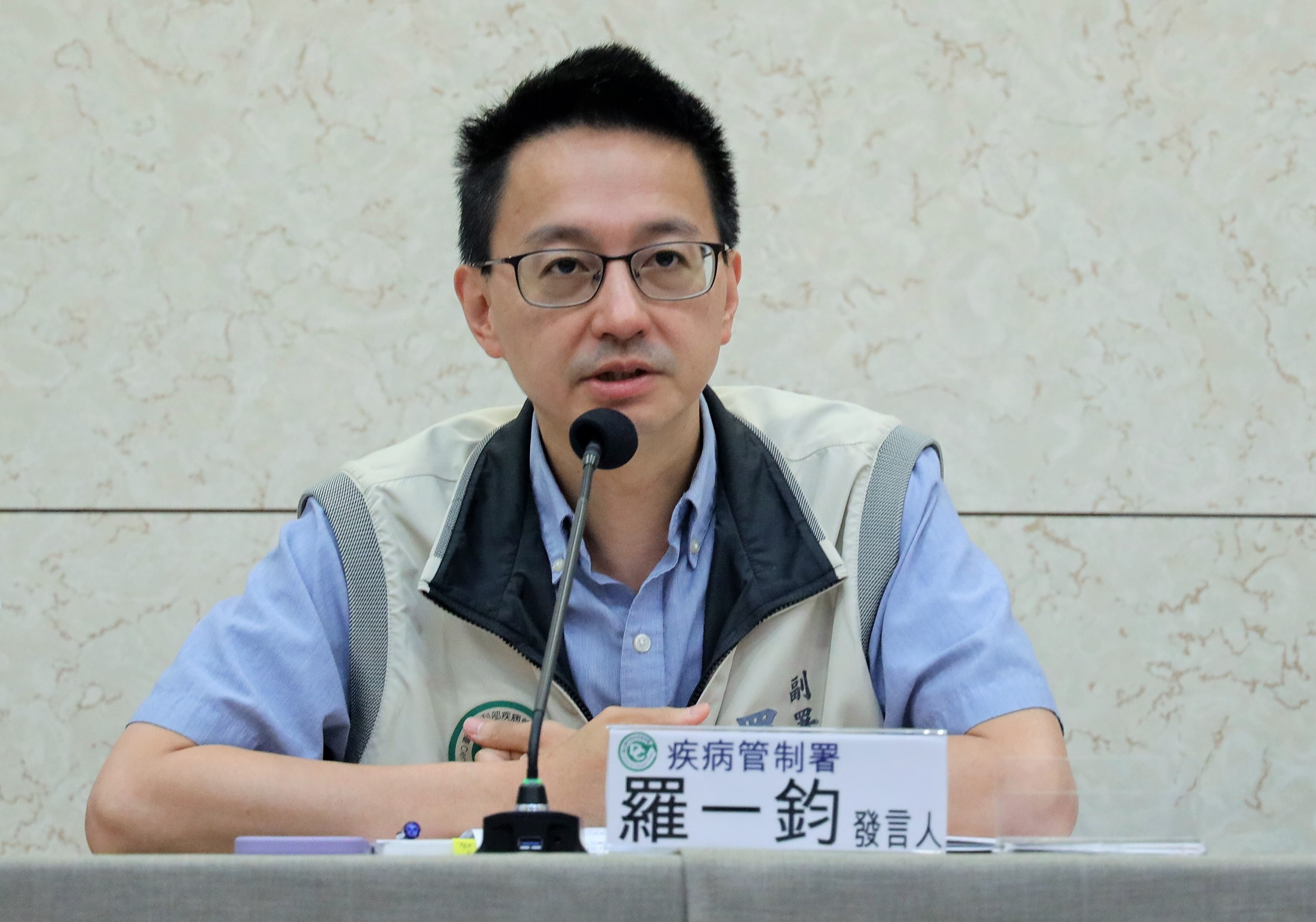 疾管署發言人羅一鈞。（圖／陳瑾瑜拍攝）。